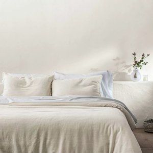 Heavyweight Linen Blend Comforter & Sham Set - Casaluna